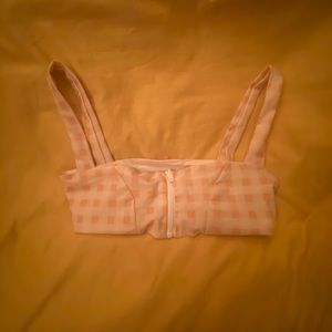 For Love and Lemons Zip Front Bikini Top